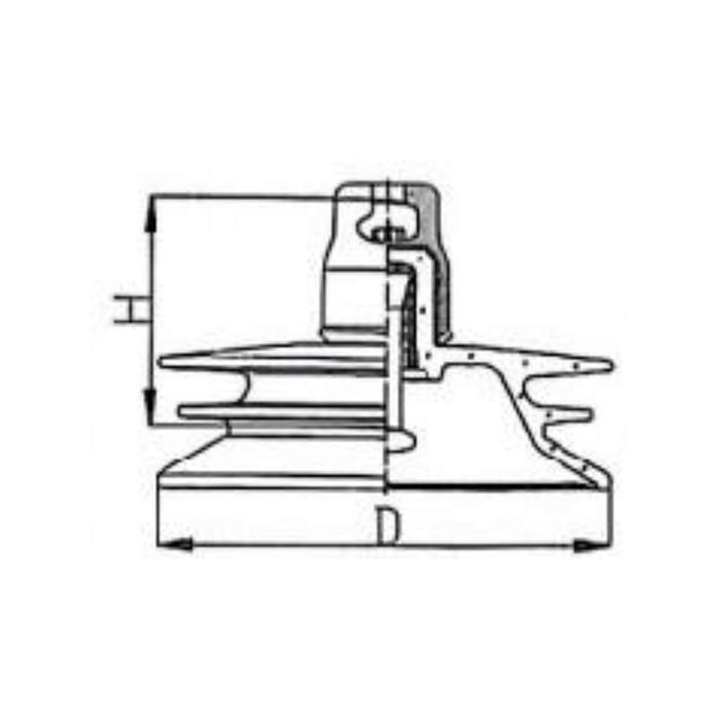 Aislante de vidrio tipo paraguas triple