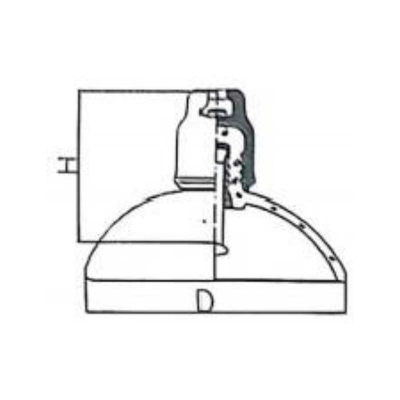 Aisladores de vidrio con suspensi&oacute;n de disco esf&eacute;rico
