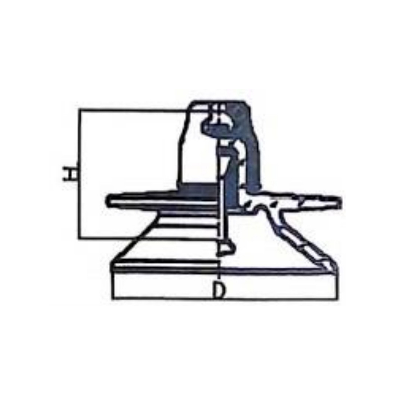 Aisladores de vidrio tipo paraguas doble
