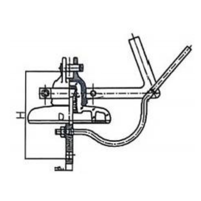 Aislante de vidrio tipo cable a tierra