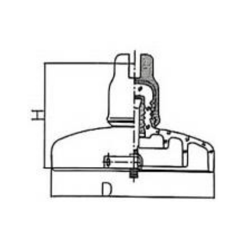 Aisladores de vidrio con suspensi&oacute;n de disco ranurado